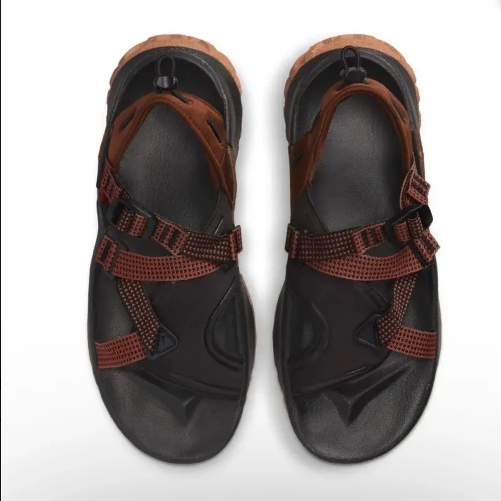 NWOB Nike Oneonta Next Nature Sandals in Black/ Gum Med Brown Cacao Wow Size 9 - Picture 7 of 8